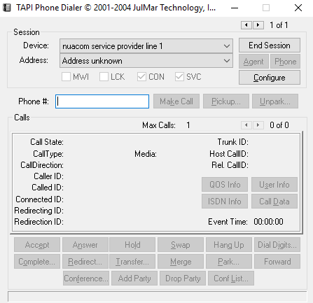 tapi phone dialer julmar